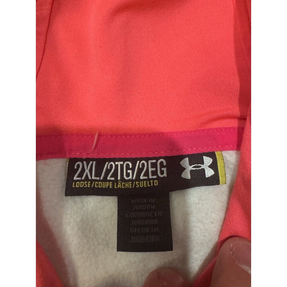 Under Armour Pink Real Tree Camo Hoodie Womens XXL Loose Fit Pullover Sweatshirt - Picture 4 of 4
